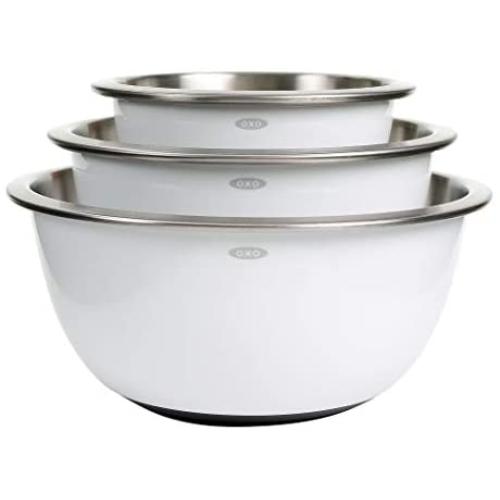 OXO Good Grips 3-Piece Stainless-Steel Mixing Bowl Set
