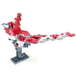 METOMICS 3-in-1 Metal Designer Building Blocks Series 001 | 290 Pieces | Assemble T-Rex, Mecha and Sparrow with Instructions (Ruby Red)