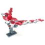 METOMICS 3-in-1 Metal Designer Building Blocks Series 001 | 290 Pieces | Assemble T-Rex, Mecha and Sparrow with Instructions (Ruby Red)