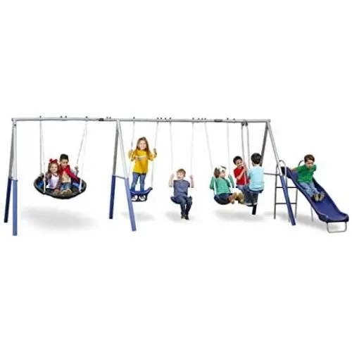XDP Recreation Fun Forever Swing Set, Gray XDP Recreation Fun Forever Swing Set, Gray