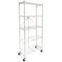 Origami 5-Shelf Slim Pantry Storage Rack with Wheels | Kitchen Pantry Wire Shelving with 4 Wooden Inlays, Freestanding Shelf, No Assembly or Tools Required | 24'' W x 11'' D x 56'' H | White Origami 5-Shelf Slim Pantry Storage Rack with Wheels | Kitchen Pantry Wire Shelving with 4 Wooden Inlays, Freestanding Shelf, No Assembly or Tools Required | 24'' W x 11'' D x 56'' H | White