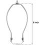 Maxdot 2 Pieces Lamp Harp Holder for Table and Floor Lamps (Chrome Polished, 8 Inch)
