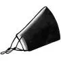 Washable Face Mask with Adjustable Ear Loops & Nose Wire - 3 Layers, 100% Cotton Inner Layer - Cloth Reusable Face Protection with Filter Pocket - Made in USA - (Solid Black)