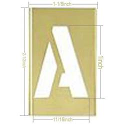 Deezio 1'' Brass 46 Pieces Interlocking Stencil Set of Numbers and Letters Kit