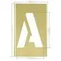 Deezio 1'' Brass 46 Pieces Interlocking Stencil Set of Numbers and Letters Kit Deezio 1'' Brass 46 Pieces Interlocking Stencil Set of Numbers and Letters Kit