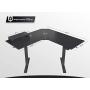 FEZIBO L-Shaped Electric Standing Desk, 48 Inches Height Adjustable Corner Desk, Full Sit Stand Home Office Table with Splice Board, Black Frame/Black Top FEZIBO L-Shaped Electric Standing Desk, 48 Inches Height Adjustable Corner Desk, Full Sit Stand Home Office Table with Splice Board, Black Frame/Black Top