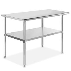 GRIDMANN NSF Stainless Steel Commercial Kitchen Prep & Work Table - 48 in. x 24 in.