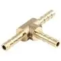 X AUTOHAUX 4mm Hose Barb Brass 3 Way Tee Connector Adaptor for Air Water Gas Oil Pipe 5pcs X AUTOHAUX 4mm Hose Barb Brass 3 Way Tee Connector Adaptor for Air Water Gas Oil Pipe 5pcs