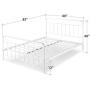 ZINUS Florence Metal Platform Bed Frame / Mattress Foundation / No Box Spring Needed / Easy Assembly, White, Queen