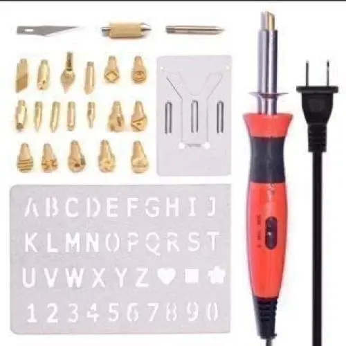Create Image - Wood Burning Kit - Gourd Pyrography Pen Kit and Woodburner Tool - Dual Temperature Control, 21 PCS Soldering Brass Tips - Free Stencil, Stand and Carrying Case Create Image - Wood Burning Kit - Gourd Pyrography Pen Kit and Woodburner Tool - Dual Temperature Control, 21 PCS Soldering Brass Tips - Free Stencil, Stand and Carrying Case