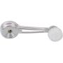 Window Crank compatible with Ford F-Series 73-79/Bronco 80-86 Front Chrome Body-White Knob Metal Set of 2