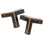 LENG Metal Craft Bronze Furniture Part Furniture Jewelry Box Wooden Case Triangle Corner Bracket Corner Protector Corner Foot Hardware(Bronze)