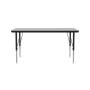 Correll AM2448-REC-15 Econoline Activity Table, Height Adjustable, 24''x48'', Rectangular Smooth & Hard Gray Granite Melamine Top, Heavy Duty Legs, 24''x48'' Rectangular, Multicolor Correll AM2448-REC-15 Econoline Activity Table, Height Adjustable, 24''x48'', Rectangular Smooth & Hard Gray Granite Melamine Top, Heavy Duty Legs, 24''x48'' Rectangular, Multicolor