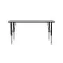Correll AM2448-REC-15 Econoline Activity Table, Height Adjustable, 24''x48'', Rectangular Smooth & Hard Gray Granite Melamine Top, Heavy Duty Legs, 24''x48'' Rectangular, Multicolor