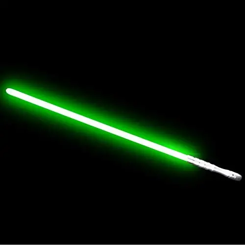 YDD LED Light Up Saber Force FX Sword Heavy Dueling, Rechargeable Lightsaber, Loud Sound Hight Light with FOC, Metal Hilt Light Sword , Chrismas Toy Gift (Green)