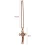 EING Metal And Crystal Diamond Cross Jesus Christian Car Rear View Mirror Pendant Hanging Car Styling Accessories Auto Decoration,Rose Gold