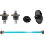 LoveinDIY Pinion Gear Set, 5Pcs Metal Differential Gear Crown Gear Reduction Gear Upgrade Parts for 1/18 Wltoys A959-B A969-B A979-B K929-B RC Accessory