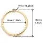 BIKICOCO 1-1/2 Metal O-Ring Buckle Connector Round Loops Non Welded for Bags Webbing Purse and Belt Straps, Light Gold - Pack of 6