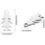 Airssory 10 Pieces 304 Stainless Steel Metal Girl Charms Silhouette Female Figure Charming Pendant for Girlfriend Boyfriend Bracelet Necklace Earrings Jewelry Making DIY Findings - 14mm
