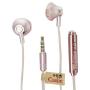 Casjie Metal Heavy Bass in-Ear Headphones Stereo Headset 3.5mm Wired Earphone with Microphone (Pink)