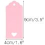 Kraft Gift Tags,Pink Gift Bag Tags,100PCS Kraft Paper Gift Tags Hollow Heart Wedding Favor Tags with Jute Twine