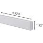 STAS Cliprail Pro Picture Hanging System Set - Covers 4.92 ft of Wall Space - Heavy Duty Picture Rail & Art Hanging Gallery Kit (4.92ft of Rails, 2 Hooks & Cords, White Rails)
