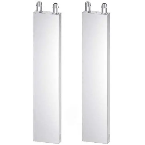 DIYhz Aluminum Water Cooling Block, Liquid Water Cooler Heat Sink System for PC Computer CPU Graphics Radiator Heatsink Endothermic Head Silver 2pcs(40mm x 200mm x 12mm)