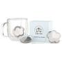 Reusable Tea Infuser Ball for Loose Leaf Tea, Unique Flower Shape, Fine Mesh Stainless Steel Single Serve Strainer and Steeper with Charming Drip Tray, Cute Tea Gift Set, Perfect for all Occasions