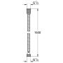 GROHE 28143000 RelexaFlex 59'' Metal Longlife Shower Hose, Starlight Chrome