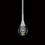 MOTINI 1-Light Teardrop Crystal Pendant Light in Silver Polished Nickel Finish Mini LED Light Globe Metal Rod Ceiling Single Pendant Lighting for Kitchen Bedroom Dining Room Bar Fixture Lights