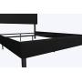 DHP Janford Upholstered Bed with Chic Design | Full | Black Faux Leather