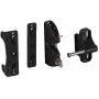 National Hardware V6201 LTCH BLK N346-201 4-9/16'' LokkLatch Automatic Keyed Gate Lock Latch in Black