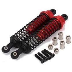 RCAWD Shock Absorber Damper 283004 80mm Oil Adjustable Alloy Aluminum for Rc Car 1/16 Buggy Truck Upgraded Hop-Up Parts HPI HSP Traxxas Losi Axial Tamiya Redcat 2Pcs(Shipped Locally)(Red)