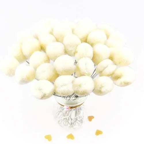 50 Pieces Wool Daubers Ball Brush Leather Dye Tool with Metal Handle Applicator for DIY Crafts Projects