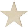 50 Small 1.5 inch Size Wood Stars 1-1/2 inch