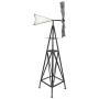 Ebros 41'' Tall Oversized Rustic Country Farm Agricultural Windmill Outpost Galvanized Metal Handcrafted Wind Catcher Spinner Western Home and Garden Vintage Farmhouse Country Accent Sculpture