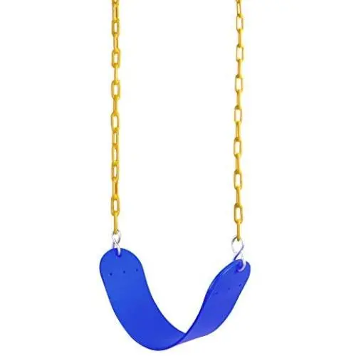 REEHUT Swing Seat Heavy Duty with 66'' Chain Plastic Coated, Swing Set Accessories Swing Seat Replacement, 250 LB Weight Limit (Blue) REEHUT Swing Seat Heavy Duty with 66'' Chain Plastic Coated, Swing Set Accessories Swing Seat Replacement, 250 LB Weight Limit (Blue)
