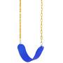 REEHUT Swing Seat Heavy Duty with 66'' Chain Plastic Coated, Swing Set Accessories Swing Seat Replacement, 250 LB Weight Limit (Blue)