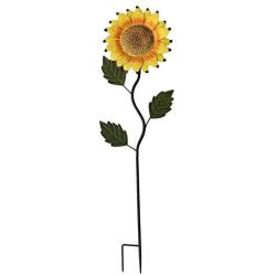 Grace Home Metal Sunflower Garden Stake,Large Sunflower Garden Patio Lawn Yard Stake Metal Sunflower Patio Garden Yard Outdoor Decoration 39H