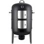 Realcook Charcoal BBQ Smoker Grill - 20 Inch Vertical Smoker for Outdoor Cooking Grilling