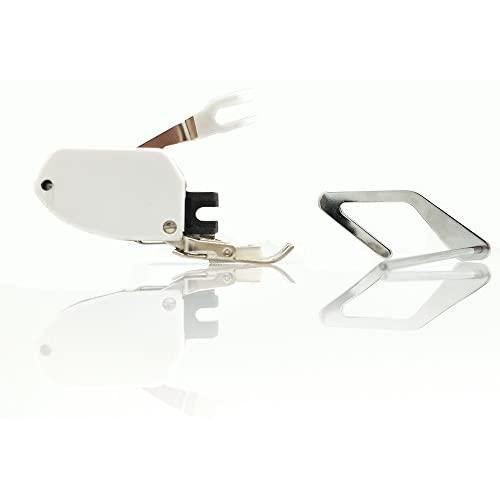 FQTANJU 1 Piece Even Feed Walking Sewing Machine Presser Foot with Quilt Guide for Brother Singer Janome, Part Number #10449W FQTANJU 1 Piece Even Feed Walking Sewing Machine Presser Foot with Quilt Guide for Brother Singer Janome, Part Number #10449W