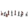 ( Without Board) Historical Handmade Antique Copper, Troy Figures Metal Chess Pieces Medium Size King 2.65 ''(Only Pieces)