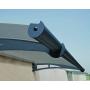 Palram HG9511 Aquila Door Awning, 7 L x 3 W x 6.5'' H, Gray/Solar Gray