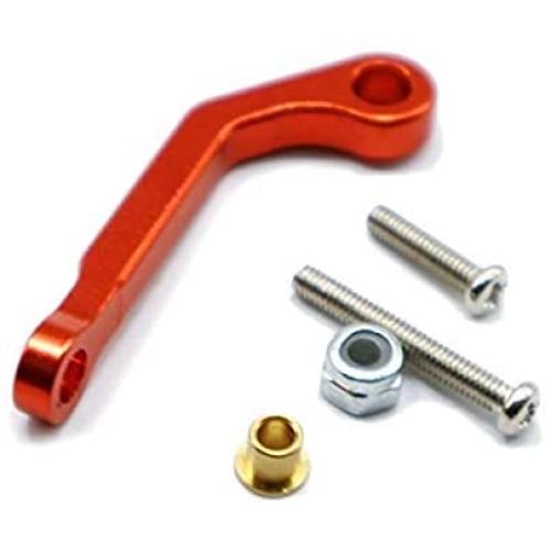 wivarra for WPL B1 B14 B24 C14 C24 B16 B26 B36 Q60 Q63 Q64 Q65 RC Car Spare Parts Metal Servo Pull Rod,Red