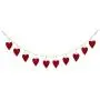 Glitzhome Valentines Metal Decor Heart Hanging Banner Love Sign for Valentines Day Front Door Wedding Engagement Anniversary Party Favor (6 feet)