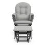 StorkCraft Hoop Glider and Ottoman Cushions, Gray w/Light Gray