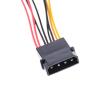 1pc New Computer Cooling Fan Cables 12v / 5v DC for CPU PC Case Fan 4-Pin Molex to 3-Pin Fan Power Cable Adapter Connector