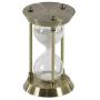 Benzara Metal/Glass Quarter Hourglass with 15 Minutes Time Interval