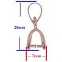 Mandala Crafts Metal Pinch Bail, Pendant Connector, Dangle Charm Clasp Clip for Jewelry Making; 50 PCs Finding Kit (Rose Gold, 7 X 20mm)