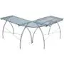 SD STUDIO DESIGNS Futura LS WorkCenter with Tilt Top Adjustable Drafting Table Craft Table Drawing Desk Hobby Table Writing Desk Studio Desk, Silver / Blue Glass SD STUDIO DESIGNS Futura LS WorkCenter with Tilt Top Adjustable Drafting Table Craft Table Drawing Desk Hobby Table Writing Desk Studio Desk, Silver / Blue Glass